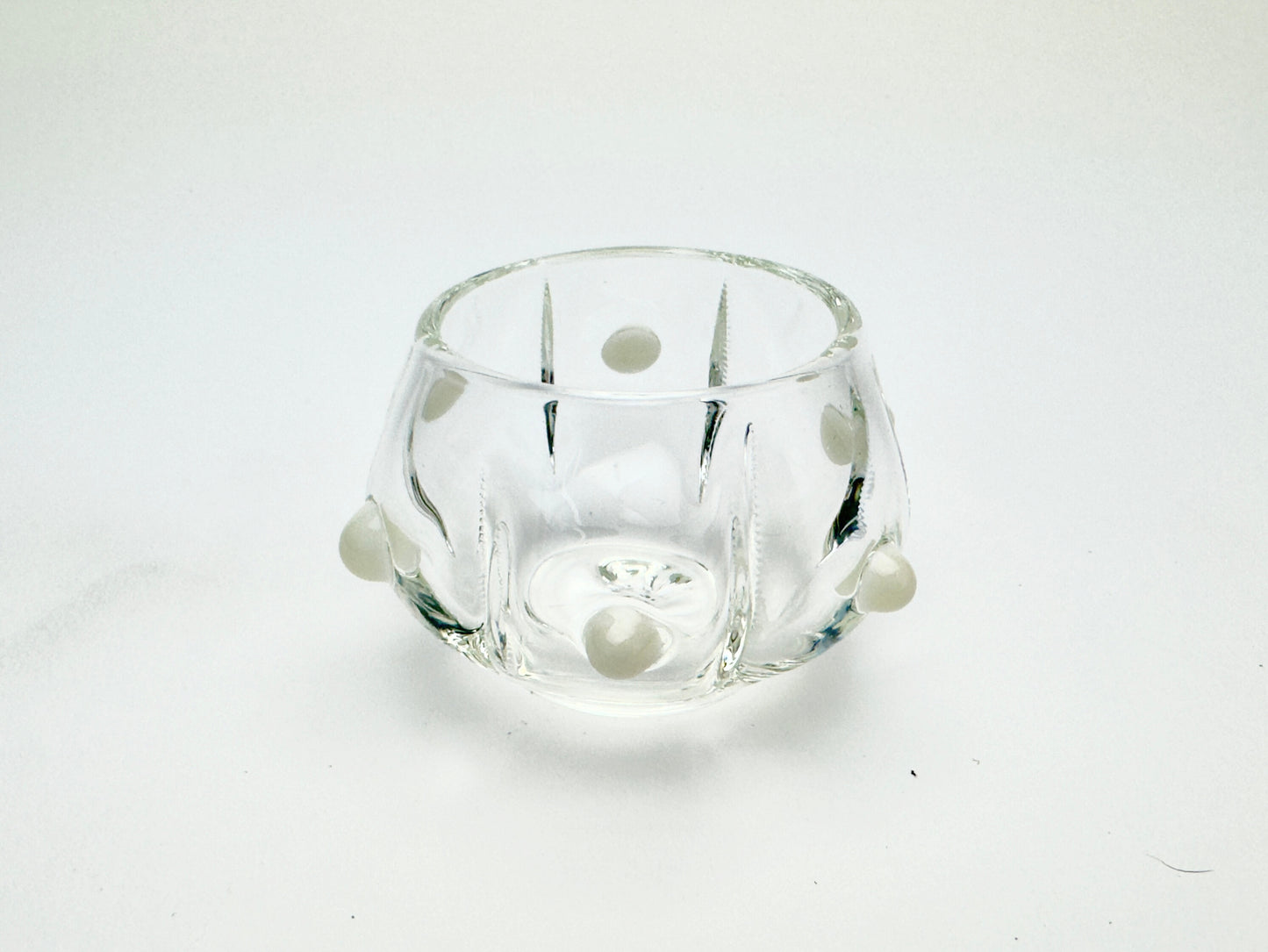 Peyote con Fruta" Copita, Crystal Shot Glass, White Fruit Design, Handcrafted Glass, Unique Drinkware, Gift for Hosts