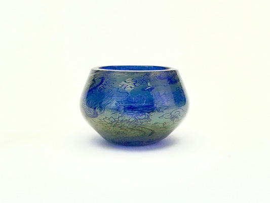 Chinese Dragon Copita, Limited Edition Shot Glass, Cobalt Blue Base, Collectible Whiskey Cup, Party Gift, Unique Barware