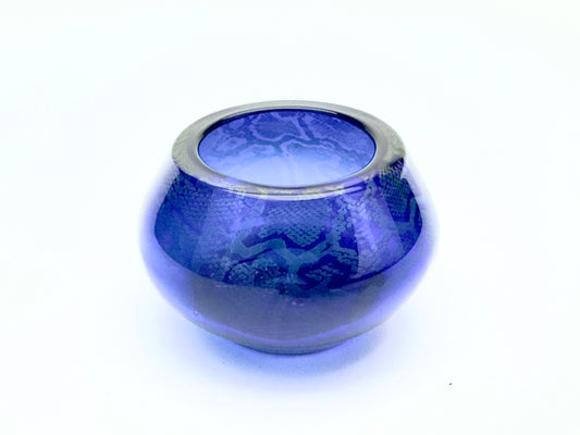 Cobalt Snakeskin Copita, Limited Edition Shooty, Handmade Ceramic Cup, Cobalt Blue Pottery, Unique Gift, Barware