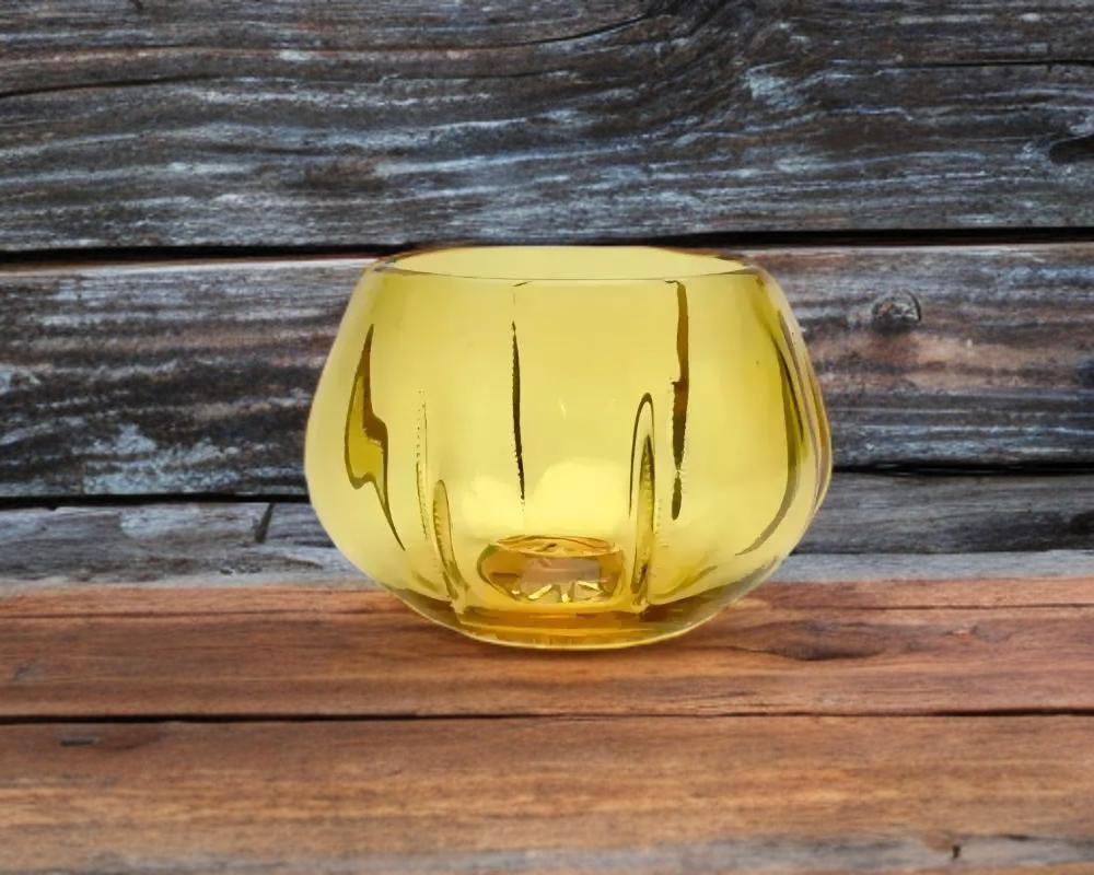 Peyote Style Amber Honey Copita, Ceramic Cup, Artisan Drinkware, Copita Set, Unique Barware, Amber Glass Gift