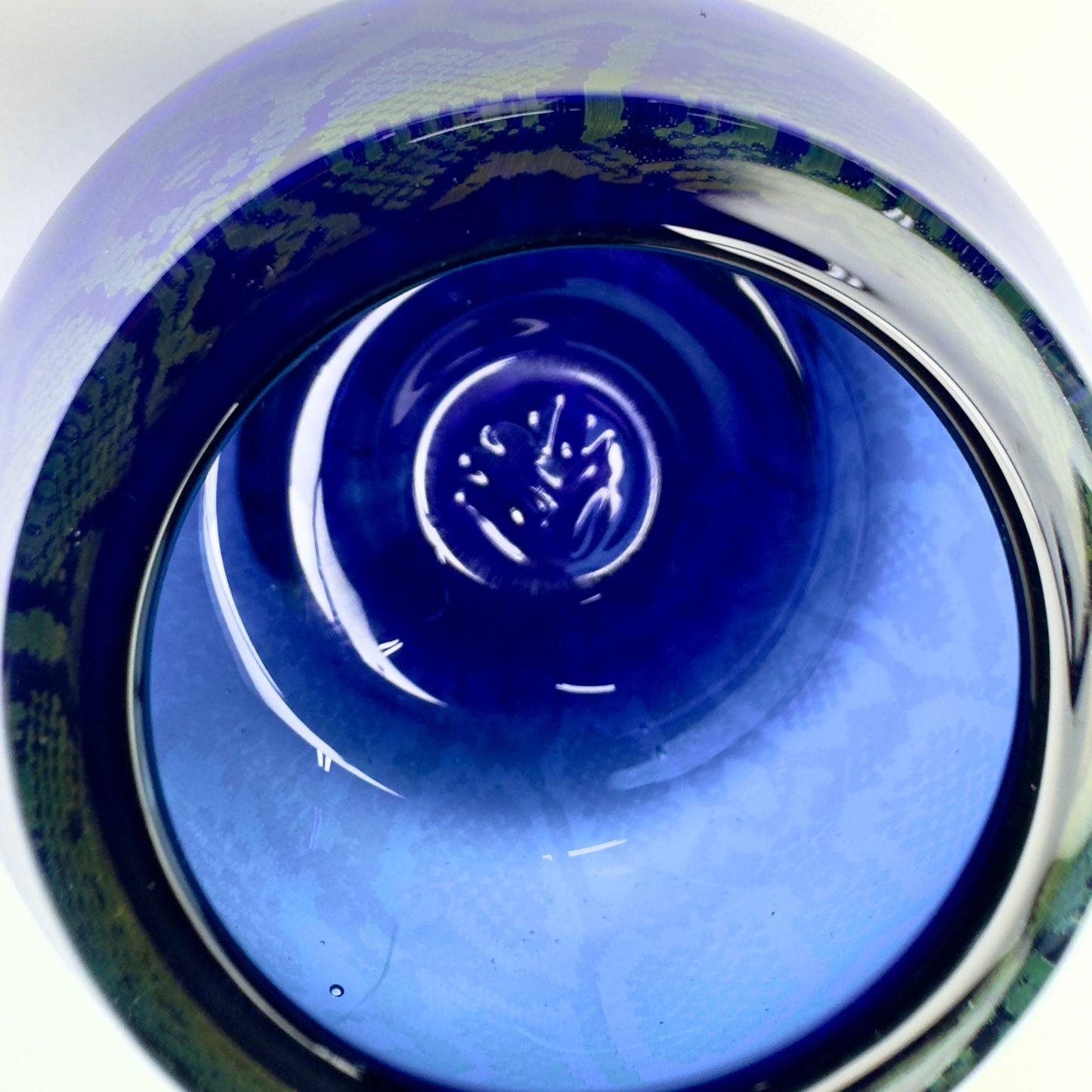 Cobalt Snakeskin Copita, Limited Edition Shooty, Handmade Ceramic Cup, Cobalt Blue Pottery, Unique Gift, Barware