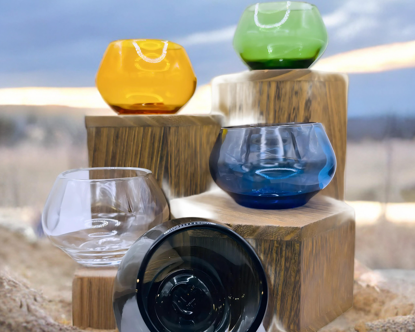 Traditional Copita Smoke Gray, Tequila Shot Glass, Mezcal Tasting Cup, Artisan Glassware, Barware, Host Gift