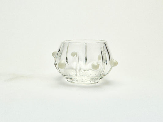 Peyote con Fruta" Copita, Crystal Shot Glass, White Fruit Design, Handcrafted Glass, Unique Drinkware, Gift for Hosts