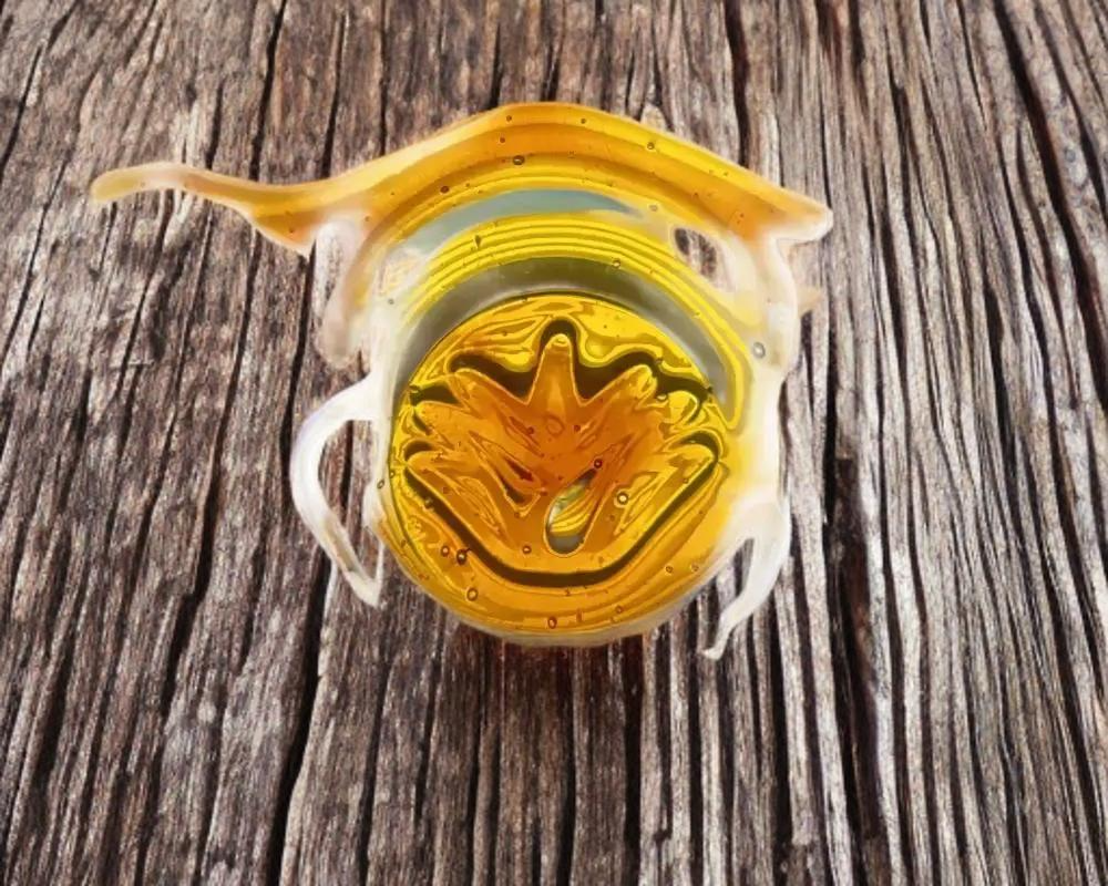Traditional Copita, Amber Honey Cup, Tequila Tasting Glass, Mezcal Copita, Artisan Glassware, Gift For Spirits Lovers