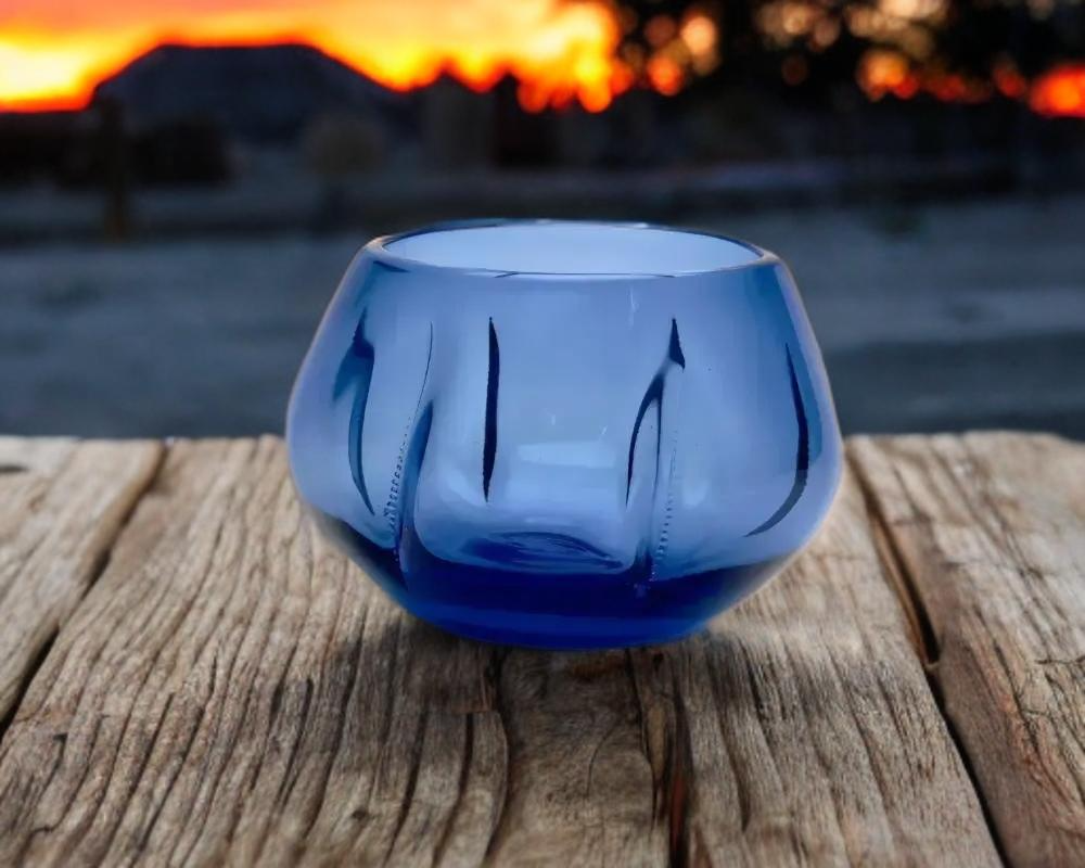 Authentic "Peyote" Copita, Cobalt Blue Ceramic, Mexican Shot Cup, Handmade Drinkware, Gift for Entertainers