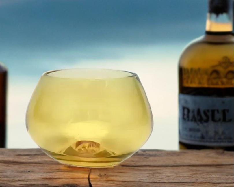 Traditional Copita, Amber Honey Cup, Tequila Tasting Glass, Mezcal Copita, Artisan Glassware, Gift For Spirits Lovers