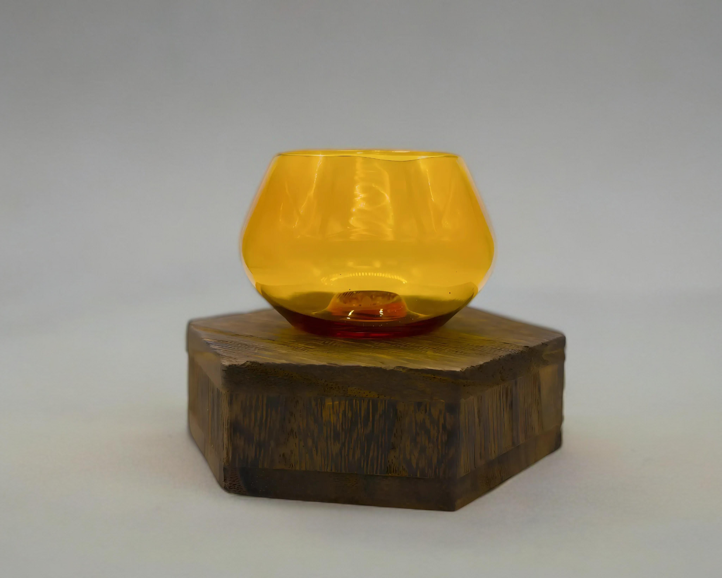 Traditional Copita, Amber Honey Cup, Tequila Tasting Glass, Mezcal Copita, Artisan Glassware, Gift For Spirits Lovers